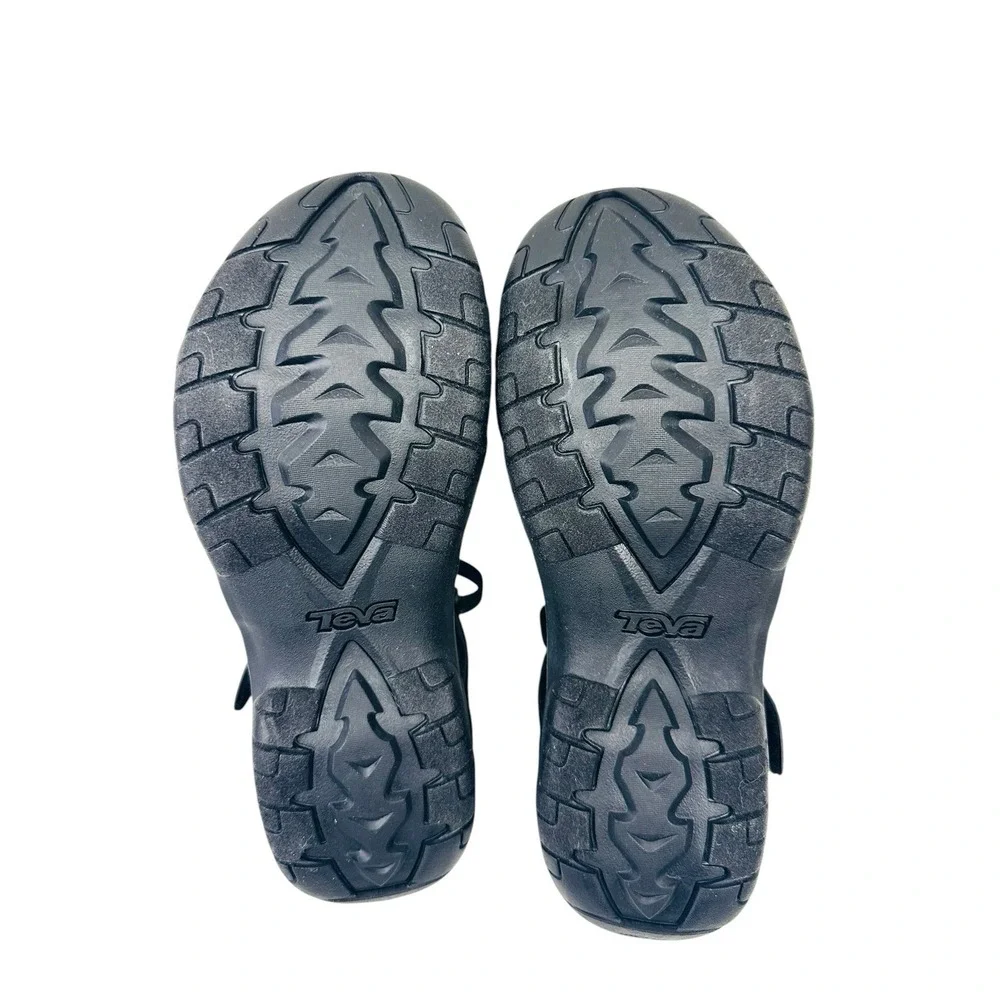 Teva Tirra All Black Strappy Slingback Hiking Sandals Women's Size 9 FD1322E
